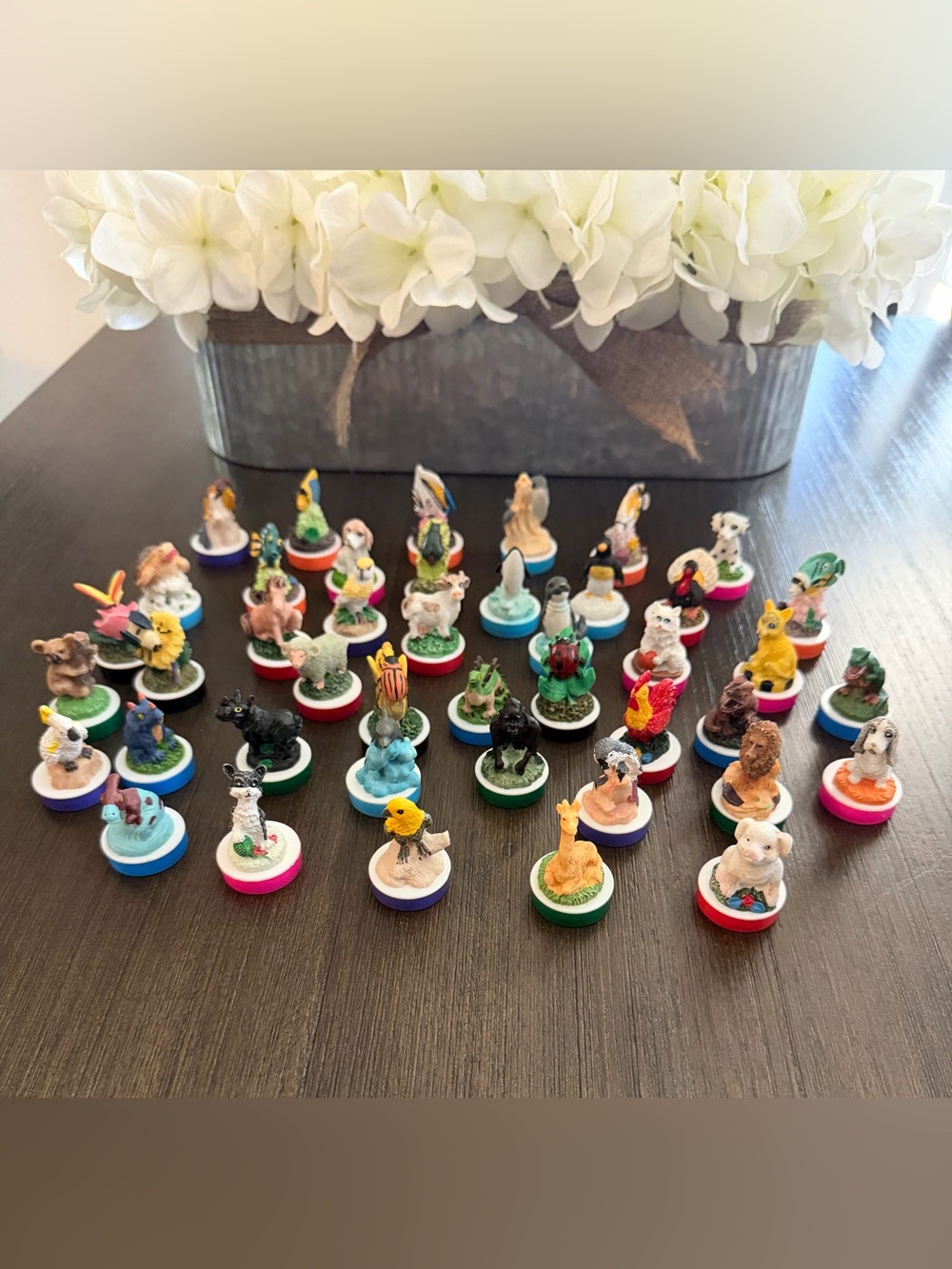 Vintage Miniature Resin Animal Rubber Stampers Lot of 43 - 80s 90s Collectibles
